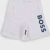 Crianças HUGO BOSS Júniores (Idades 4-14)>Calções De Velo Para Criança Com Estampa De Logótipo HD
