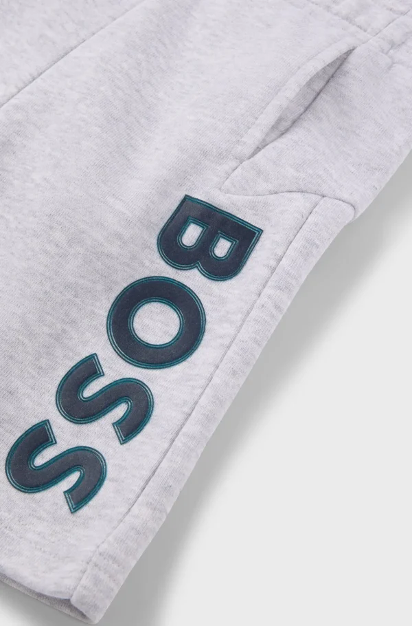 Crianças HUGO BOSS Júniores (Idades 4-14)>Calções De Velo Para Criança Com Estampa De Logótipo HD
