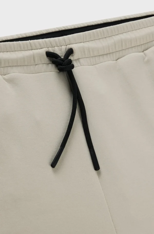 HUGO BOSS Calças E Calções>Calções Em Mistura De Algodão Com Arte Estampada