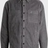 HUGO BOSS Camisas>Camisa De Ajuste Grande Em Bombazina Acolchoada De Algodão