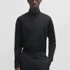 HUGO BOSS Camisas>Camisa De Ajuste Moderno Em Algodão Elástico Com Gola Piccadilly