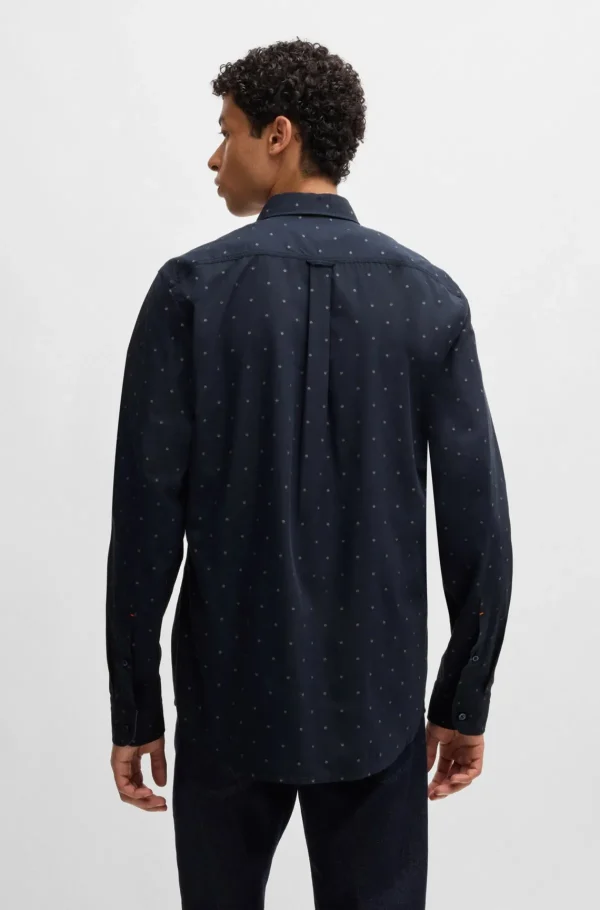 HUGO BOSS Camisas>Camisa De Ajuste Regular Com Colarinho Com Botões