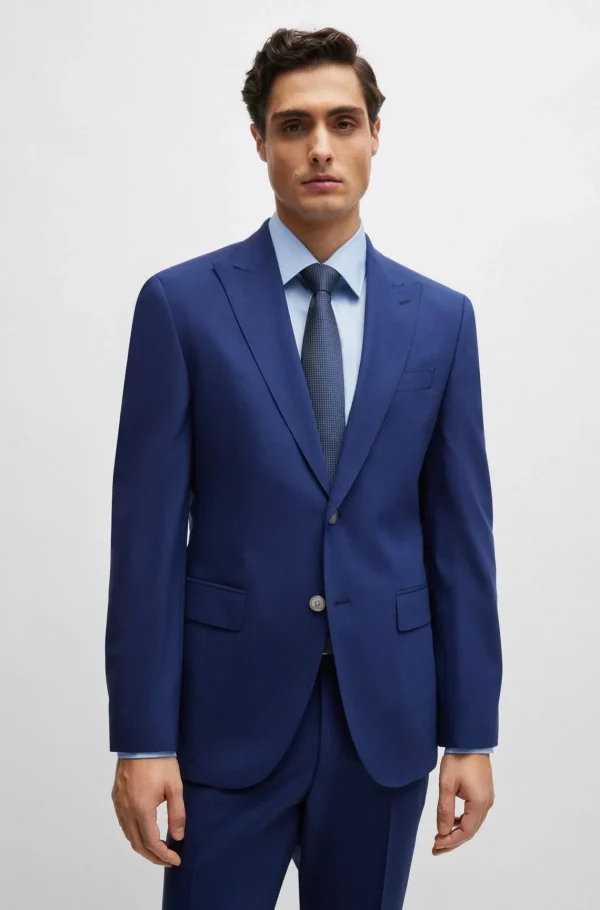 HUGO BOSS Camisas>Camisa De Ajuste Regular Em Popelina De Algodão Fácil De Passar A Ferro