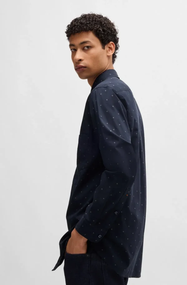 HUGO BOSS Camisas>Camisa De Ajuste Regular Com Colarinho Com Botões