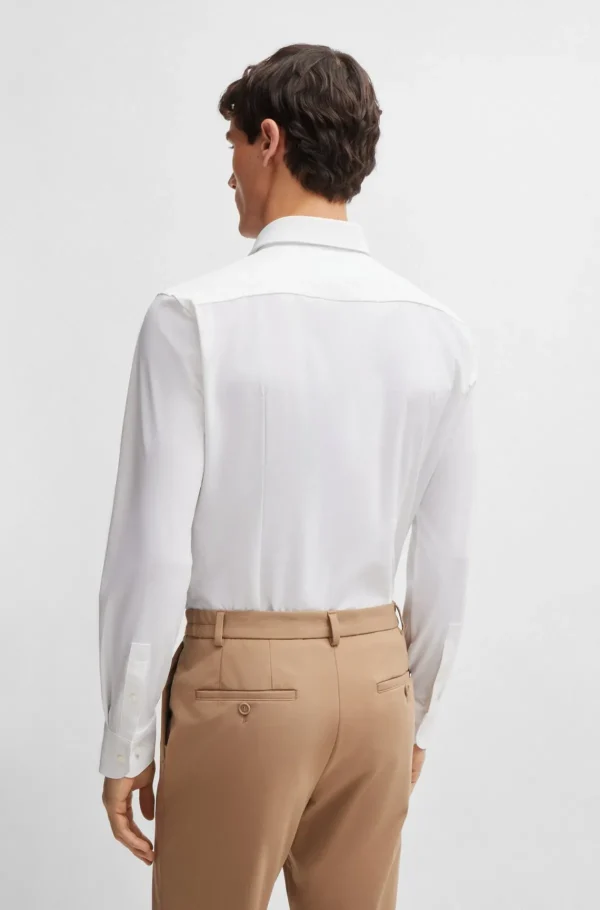 HUGO BOSS Camisas>Camisa De Ajuste Slim Em Jersey Elástico Para Desempenho