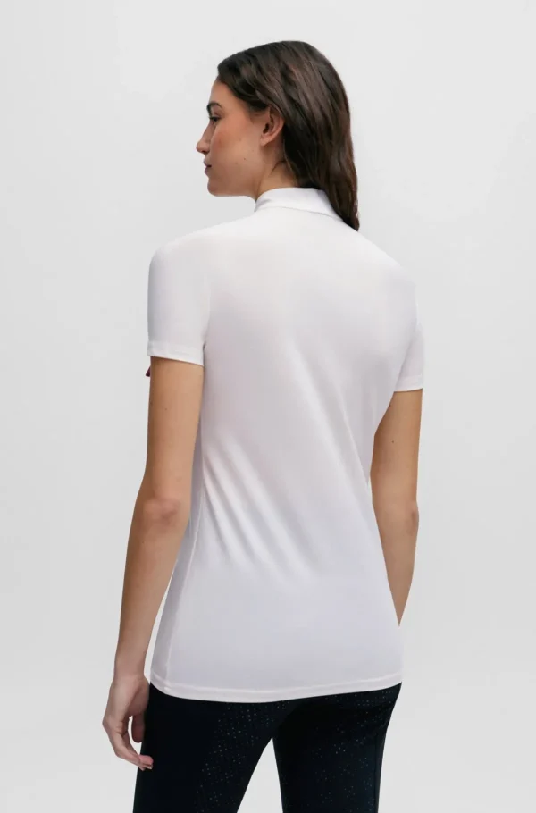 MULHER HUGO BOSS T-Shirts E Tops>Camisa De Treino De Meia Manga Equestre Em Pêssego