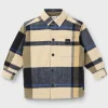Crianças HUGO BOSS Júniores (Idades 4-14)>Camisa Para Criança Em Algodão Axadrezado Com Bolso Da Marca