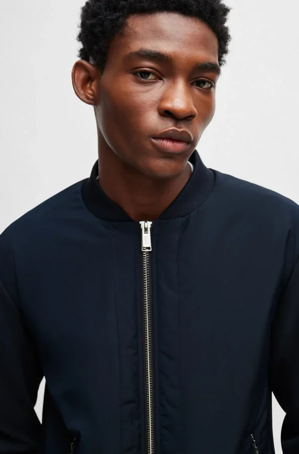 HUGO BOSS Sweats E Hoodies>Camisola Bomber De Algodão Elástico Porsche X BOSS Com Materiais Mistos