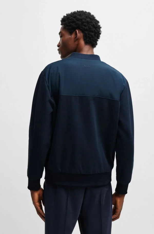 HUGO BOSS Sweats E Hoodies>Camisola Bomber De Algodão Elástico Porsche X BOSS Com Materiais Mistos