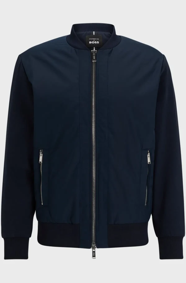 HUGO BOSS Sweats E Hoodies>Camisola Bomber De Algodão Elástico Porsche X BOSS Com Materiais Mistos