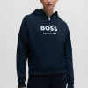 MULHER HUGO BOSS Roupa De Equitação>Camisola Com Capuz Com Fecho De Correr Equestre Com Logótipo De Silicone
