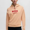MULHER HUGO BOSS Roupa De Equitação>Camisola Com Capuz Com Fecho De Correr Equestre Com Logótipo De Silicone