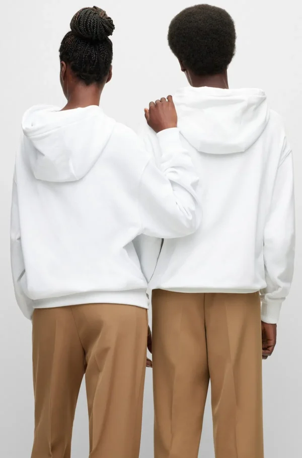HUGO BOSS Sweats E Hoodies>Camisola Com Capuz De Ajuste Descontraído Unissexo Em Algodão Orgânico