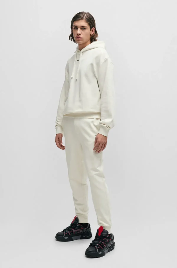 HUGO BOSS Sweats E Hoodies>Camisola Com Capuz De Ajuste Descontraído Em Terry De Algodão Com Estampado De Logótipo