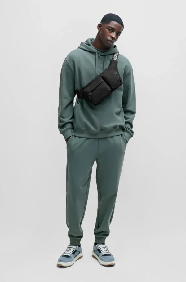HUGO BOSS Sweats E Hoodies>Camisola Com Capuz De Ajuste Descontraído Em Terry De Algodão Com Estampado De Logótipo