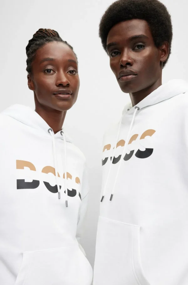 HUGO BOSS Sweats E Hoodies>Camisola Com Capuz De Ajuste Descontraído Unissexo Em Algodão Orgânico