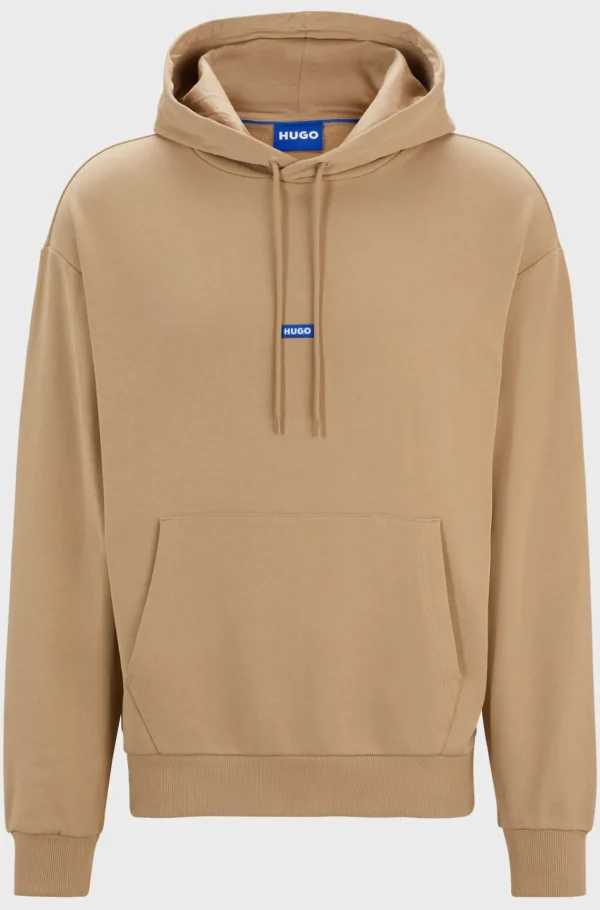 HUGO BOSS Sweats E Hoodies>Camisola Com Capuz De Terry De Algodão Com Etiqueta De Logótipo Azul