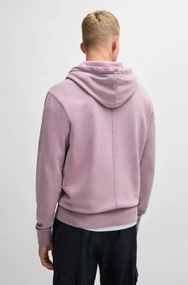 HUGO BOSS Sweats E Hoodies>Camisola Com Capuz Em Algodão Pêssego Com Detalhe Do Logótipo