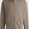 HUGO BOSS Sweats E Hoodies>Camisola Com Capuz Em Mistura De Algodão Com Detalhe De Logótipo