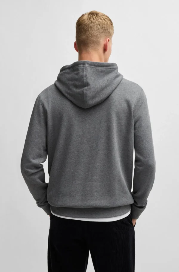 HUGO BOSS Sweats E Hoodies>Camisola Com Capuz Felpuda De Algodão E Emblema De Logótipo