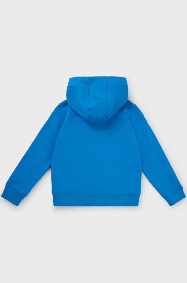 Crianças HUGO BOSS Júniores (Idades 4-14)>Camisola Com Capuz Para Criança Em Mistura De Algodão Com Logótipo Sobreposto