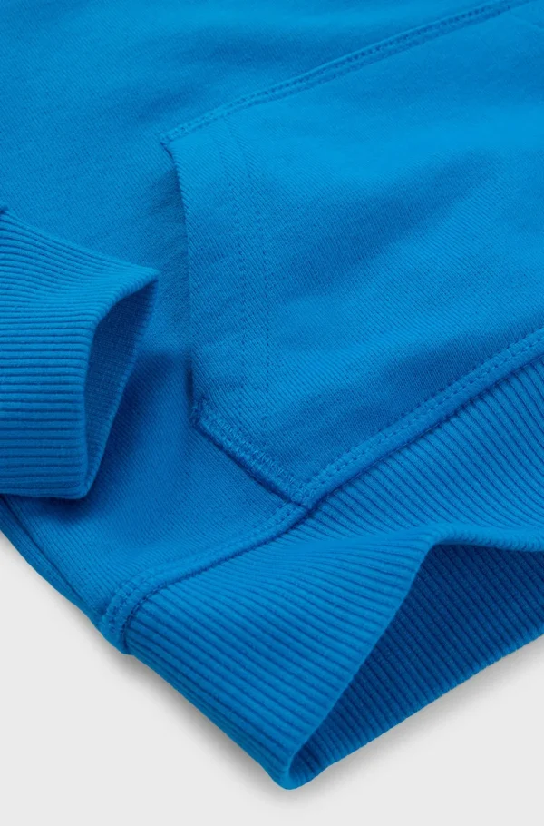 Crianças HUGO BOSS Júniores (Idades 4-14)>Camisola Com Capuz Para Criança Em Mistura De Algodão Com Logótipo Sobreposto
