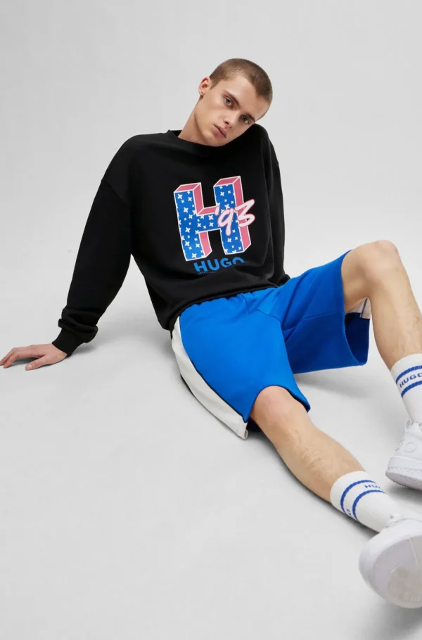 HUGO BOSS Sweats E Hoodies>Camisola De Ajuste Regular Em Terry De Algodão Com Logótipo