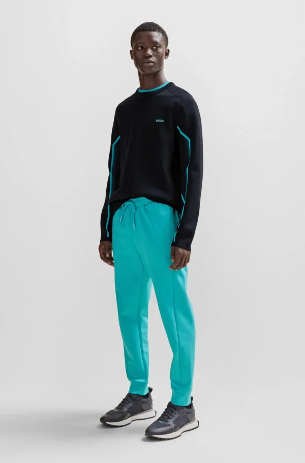 HUGO BOSS Camisolas E Cardigans>Camisola De Ajuste Regular Com Punhos Canelados Em Jacquard Degradé