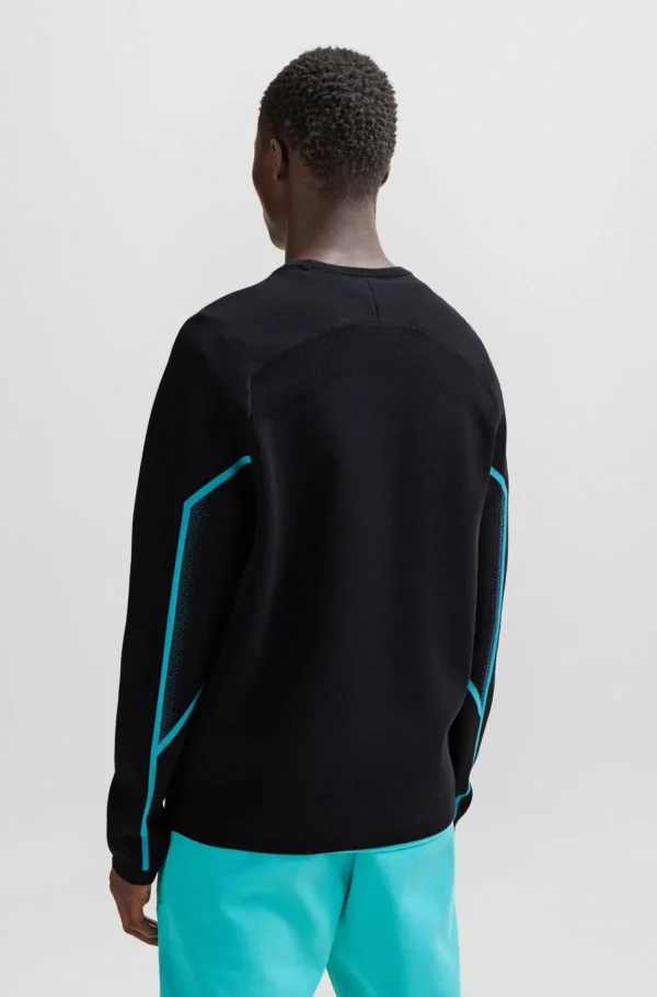 HUGO BOSS Camisolas E Cardigans>Camisola De Ajuste Regular Com Punhos Canelados Em Jacquard Degradé