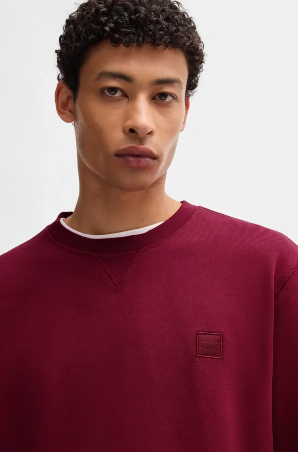 HUGO BOSS Sweats E Hoodies>Camisola De Algodão Felpudo Com Emblema De Logótipo