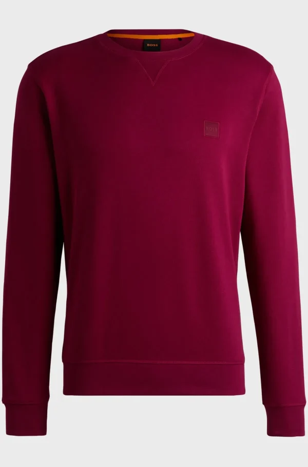 HUGO BOSS Sweats E Hoodies>Camisola De Algodão Felpudo Com Emblema De Logótipo