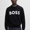 HUGO BOSS Sweats E Hoodies>Camisola De Algodão Terry De Ajuste Descontraído Com Logótipo Estampado Em Borracha