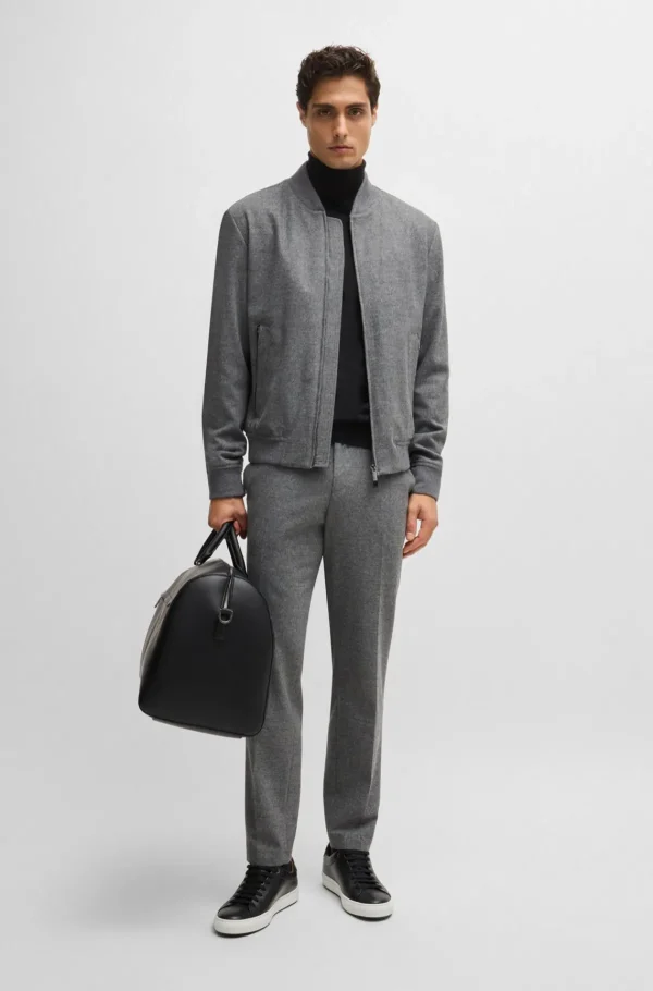 HUGO BOSS Camisolas E Cardigans>Camisola De Gola Alta De Ajuste Slim Em Lã Virgem