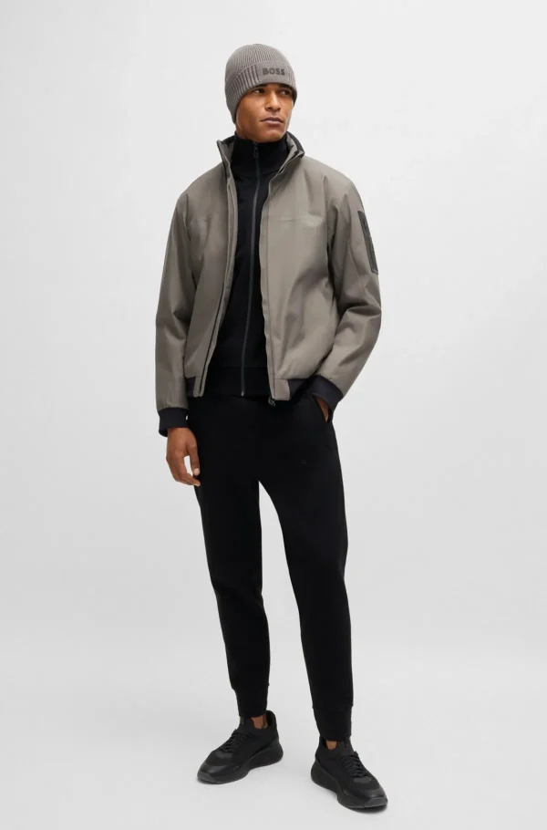 HUGO BOSS Sweats E Hoodies>Camisola De Mistura De Algodão Com Gola E Punhos Em Jacquard