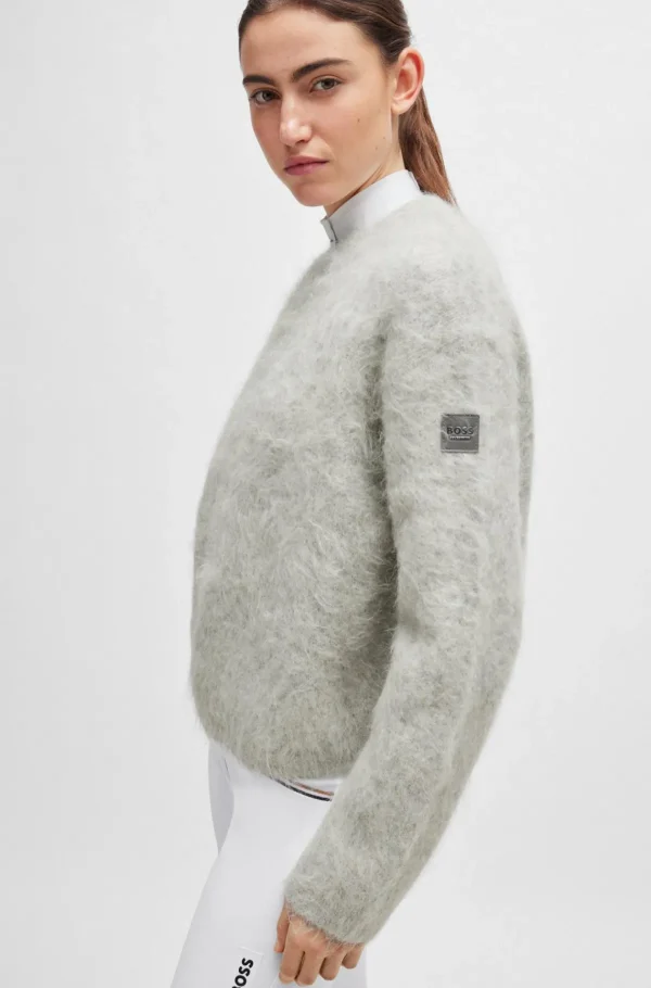 MULHER HUGO BOSS Camisolas E Cardigans>Camisola Volumosa Equestre Numa Mistura De Alpaca