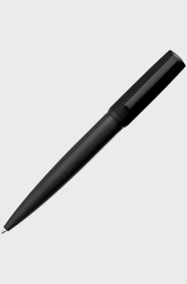 MULHER HUGO BOSS Mais Acessórios | Mais Acessórios>Caneta Esferográfica De Textura Mista Com Tampa Preta Da Marca