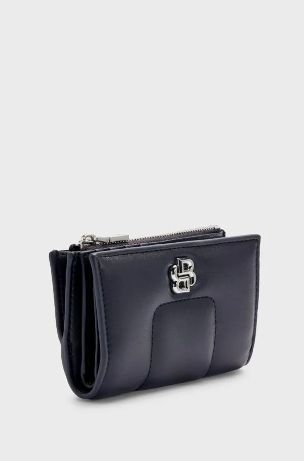 MULHER HUGO BOSS Carteiras E Porta-Chaves>Carteira Acolchoada Em Pele Sintética Com Monograma Double B