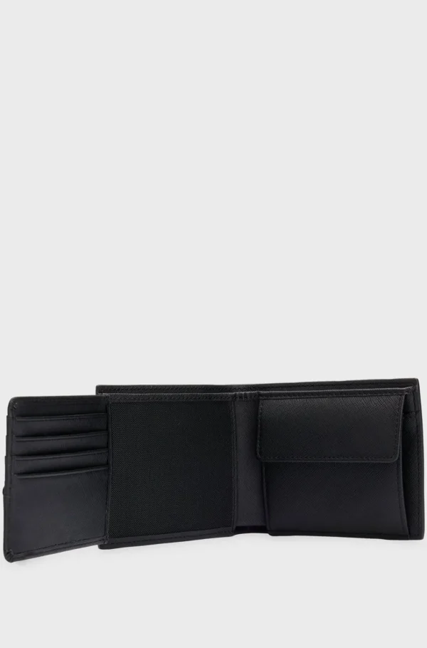 HUGO BOSS Carteiras>Carteira Tripla Estruturada Com Acabamentos Exclusivos