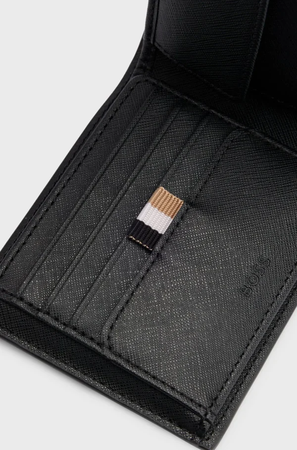 HUGO BOSS Carteiras>Carteira Tripla Estruturada Com Acabamentos Exclusivos