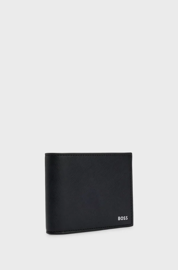 HUGO BOSS Carteiras>Carteira Tripla Estruturada Com Acabamentos Exclusivos
