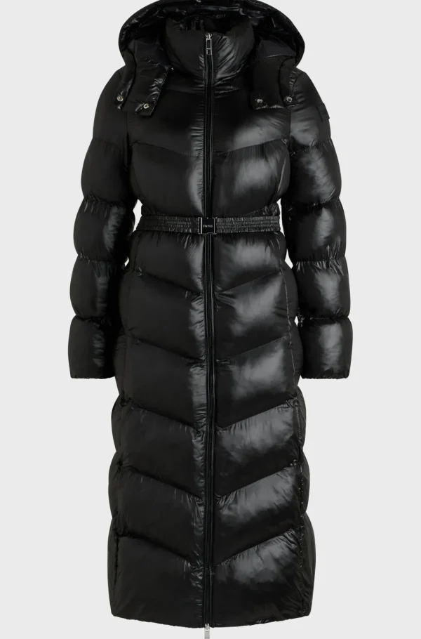 MULHER HUGO BOSS Sobretudos E Parkas | Casacos>Casaco Acolchoado Repelente à água Com Cinto Com Logótipo