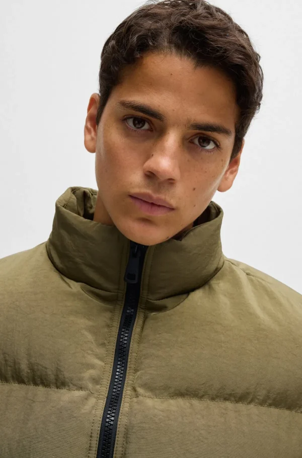 HUGO BOSS Casacos>Casaco Acolchoado Repelente à água De Ajuste Regular Com Etiqueta De Logótipo