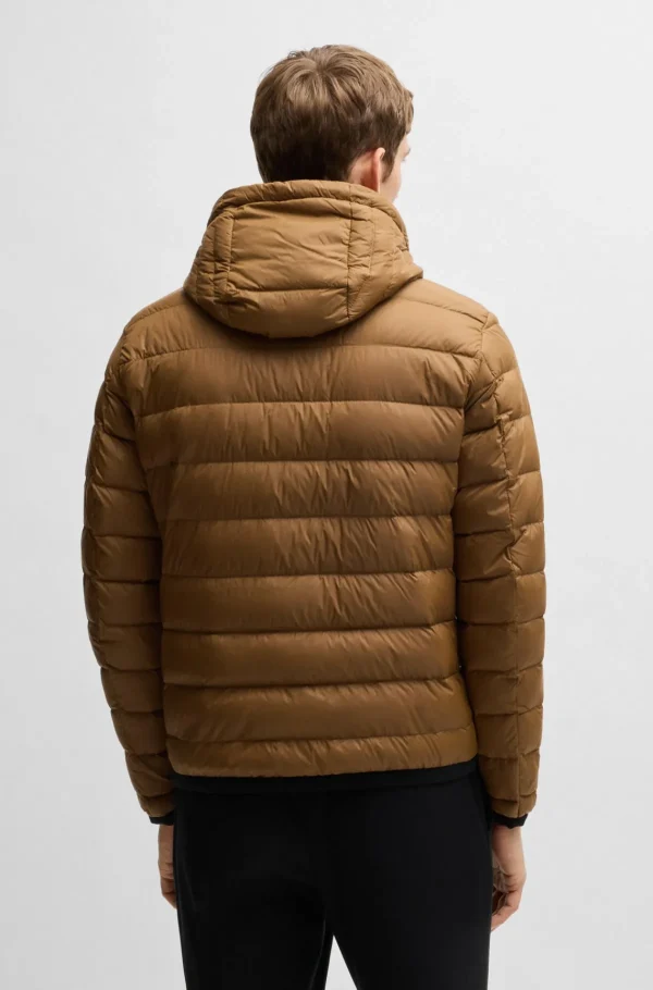 HUGO BOSS Casacos>Casaco Com Penas Repelente à água Com Logótipo Tonal