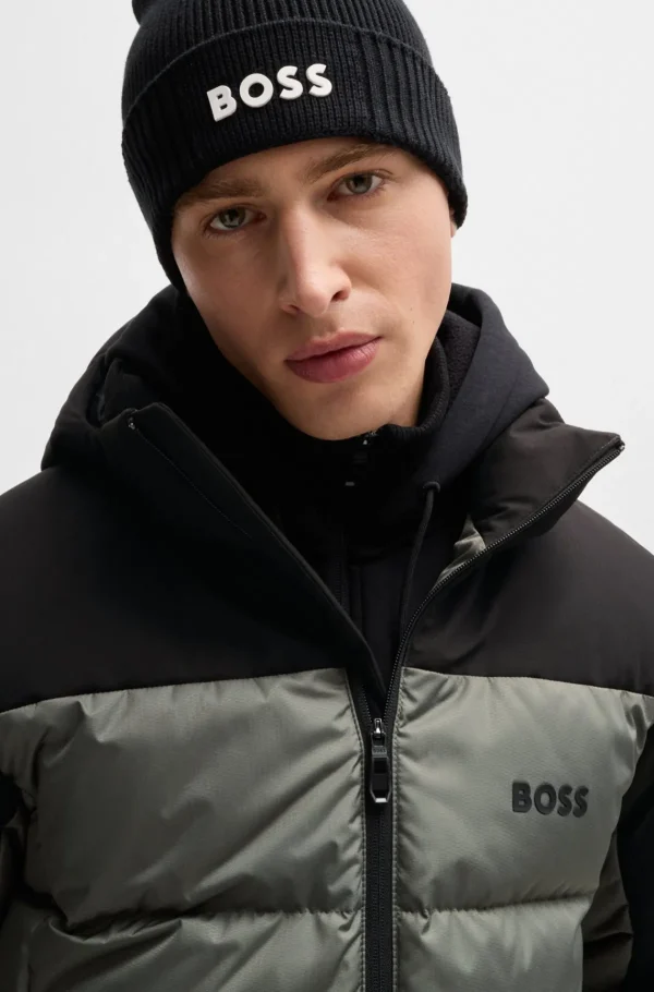 HUGO BOSS Vestuário De Exterior>Casaco Com Penas Repelente à água E Capuz Destacável