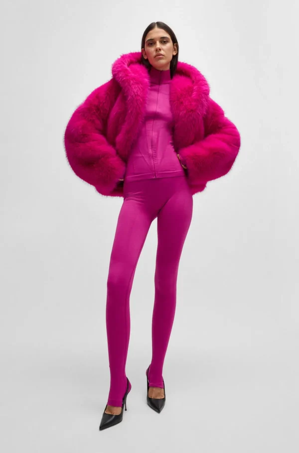 MULHER HUGO BOSS Sobretudos E Parkas | Casacos>Casaco Curto NAOMI X BOSS Em Pele Sintética