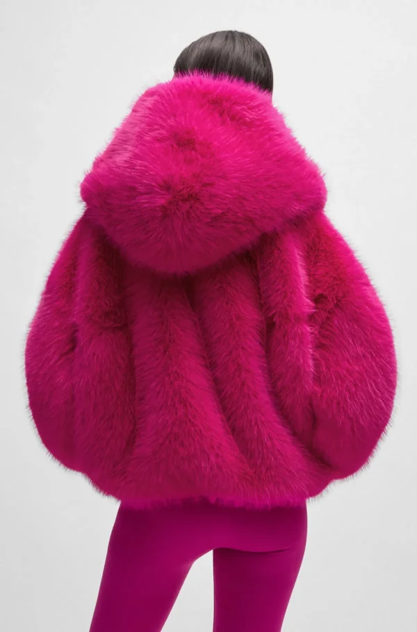 MULHER HUGO BOSS Sobretudos E Parkas | Casacos>Casaco Curto NAOMI X BOSS Em Pele Sintética