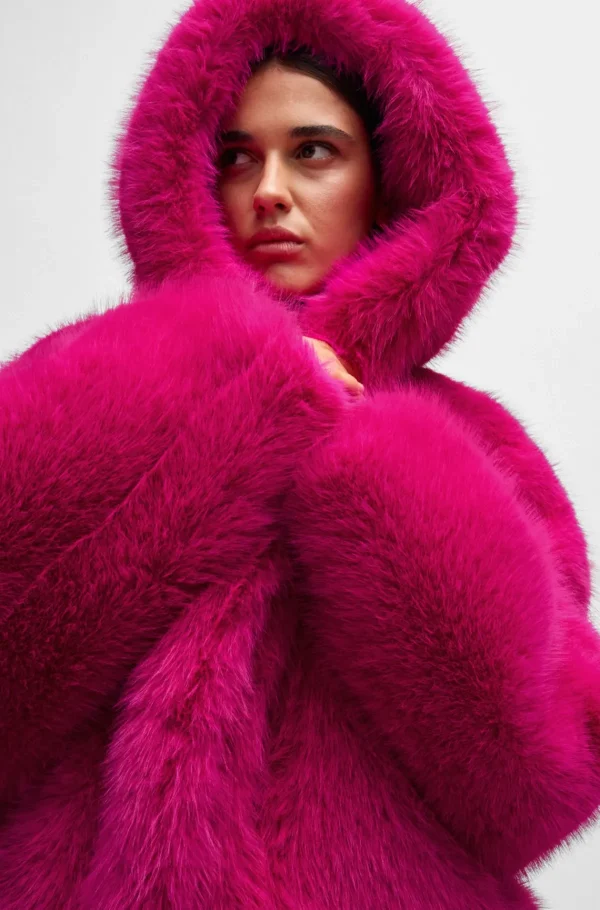 MULHER HUGO BOSS Sobretudos E Parkas | Casacos>Casaco Curto NAOMI X BOSS Em Pele Sintética