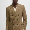 HUGO BOSS Blazers>Casaco De Ajuste Extra-slim Em Material Elástico Houndstooth