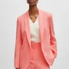 MULHER HUGO BOSS Blazers>Casaco De Ajuste Regular Com Frente De Ponta A Ponta