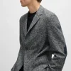HUGO BOSS Blazers>Casaco De Ajuste Regular Em Jersey De Espinha
